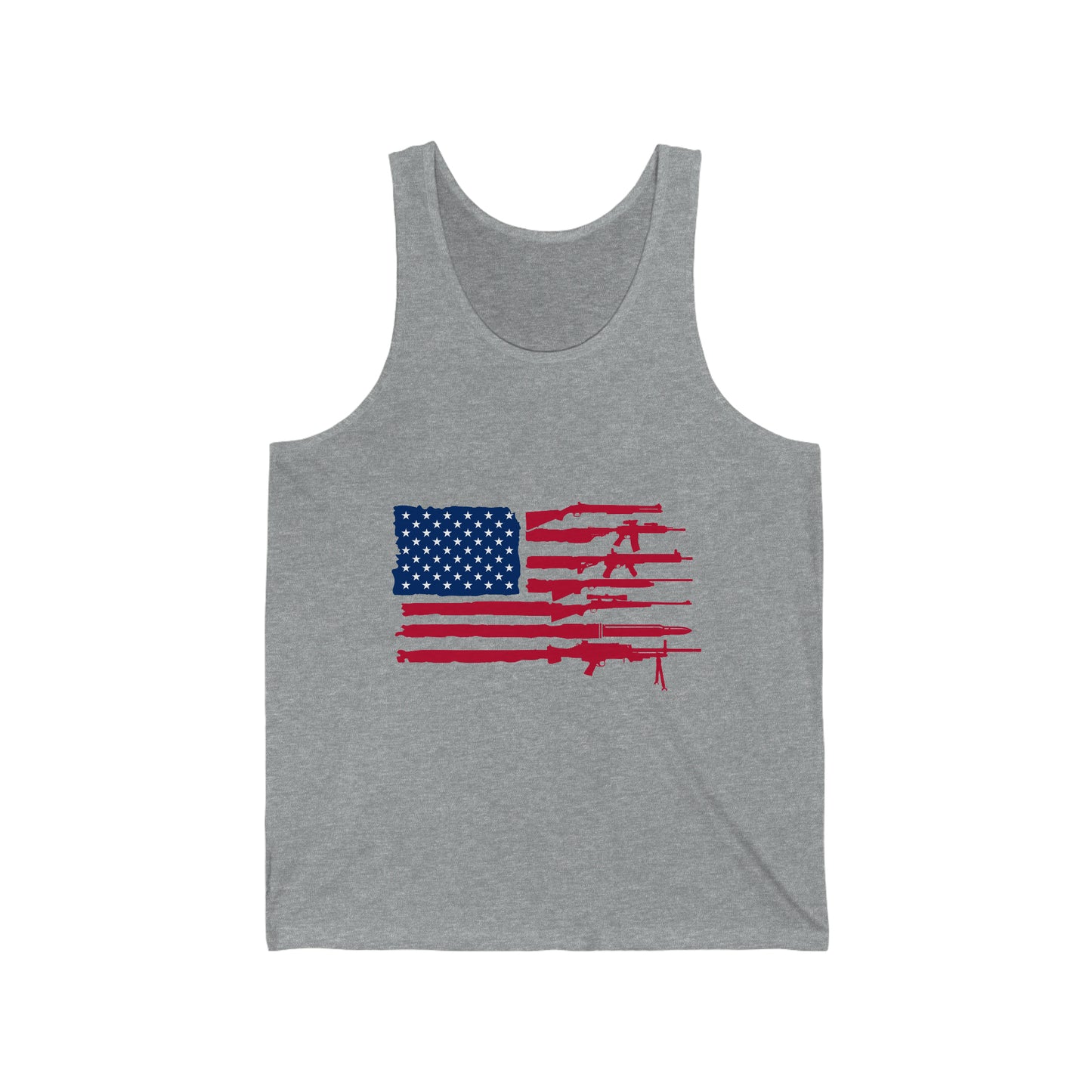 Mens Firearms Flag  Jersey Tank