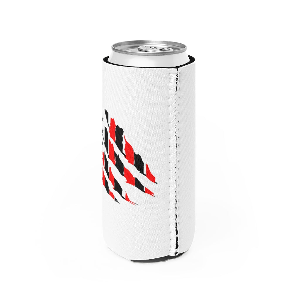 Tattered American Flag Slim Koozie/Can Cooler