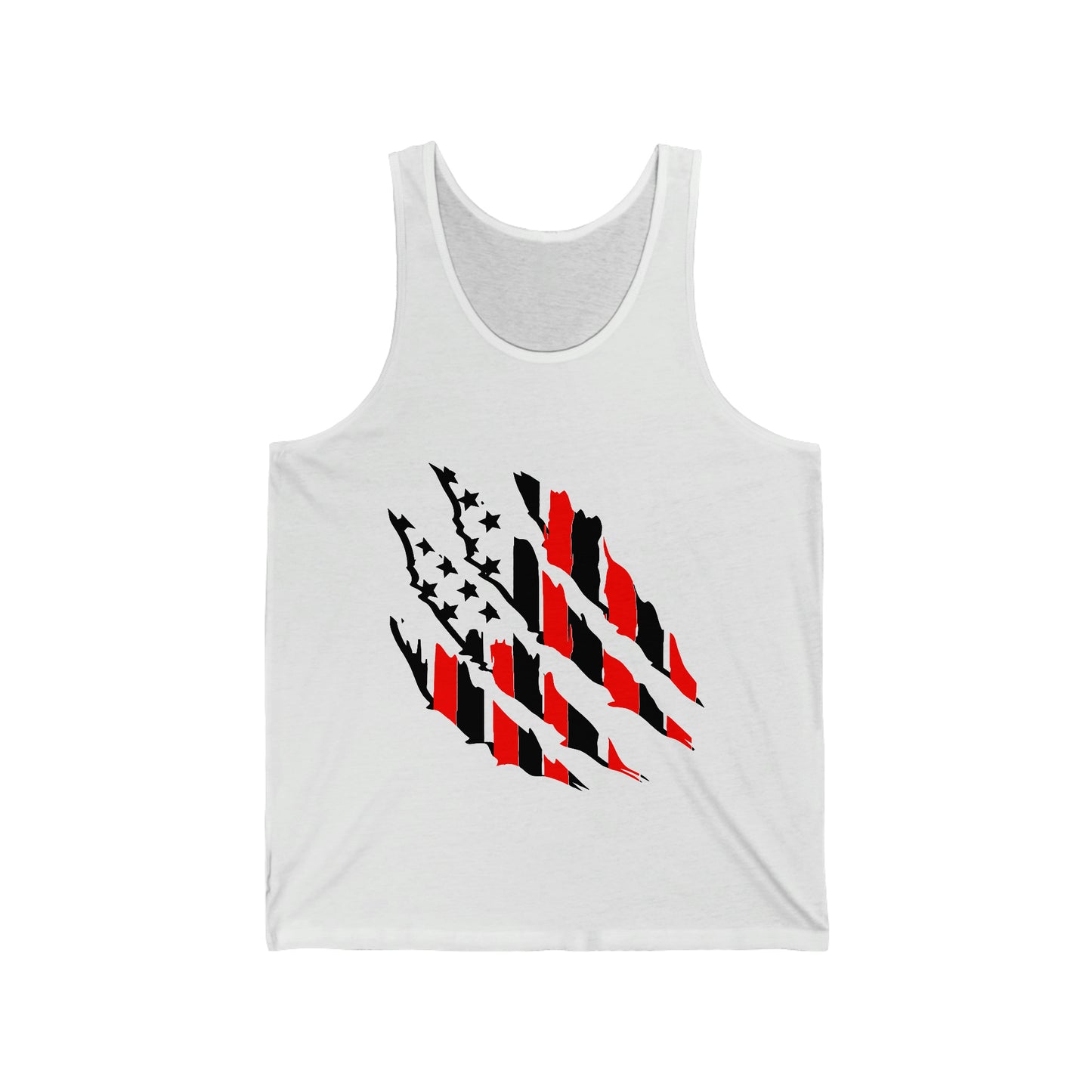 Tattered American Flag Unisex Jersey Tank