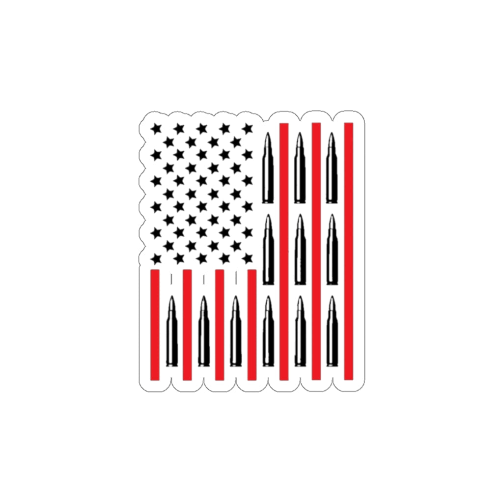 556 Ammo Flag Die-Cut Stickers