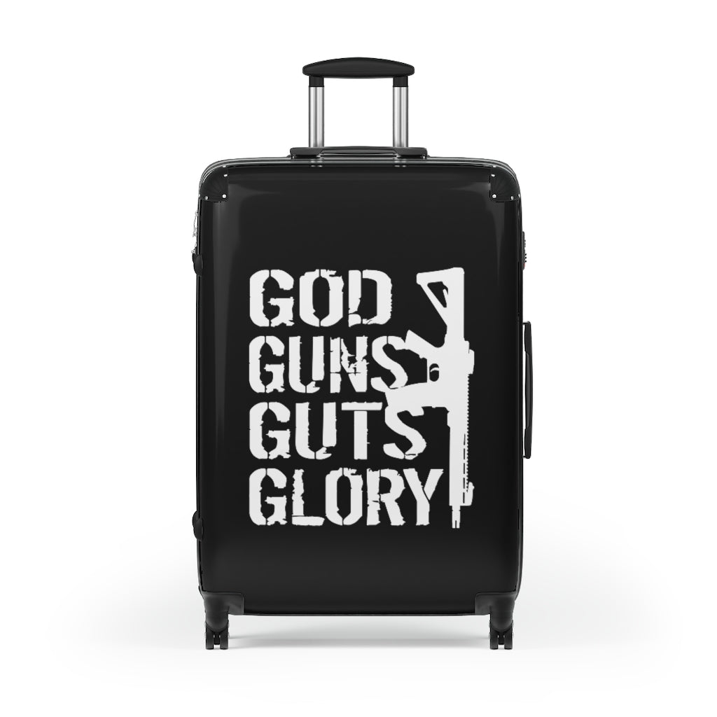 God Guns Guts Glory Suitcases