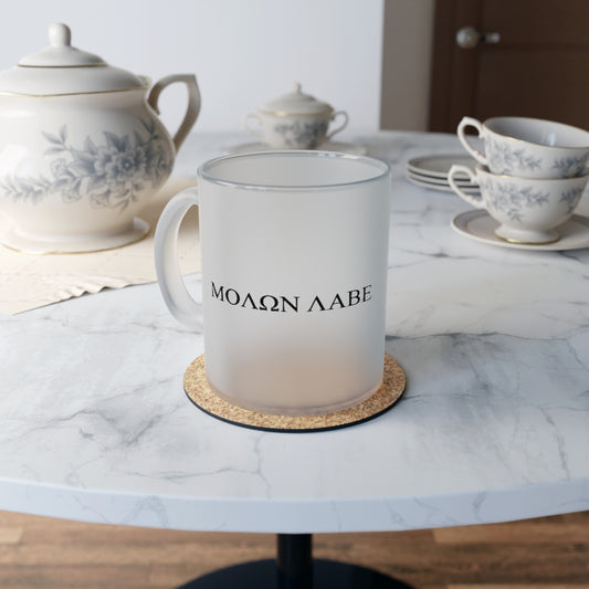 Molon Labe  Frosted Glass Mug