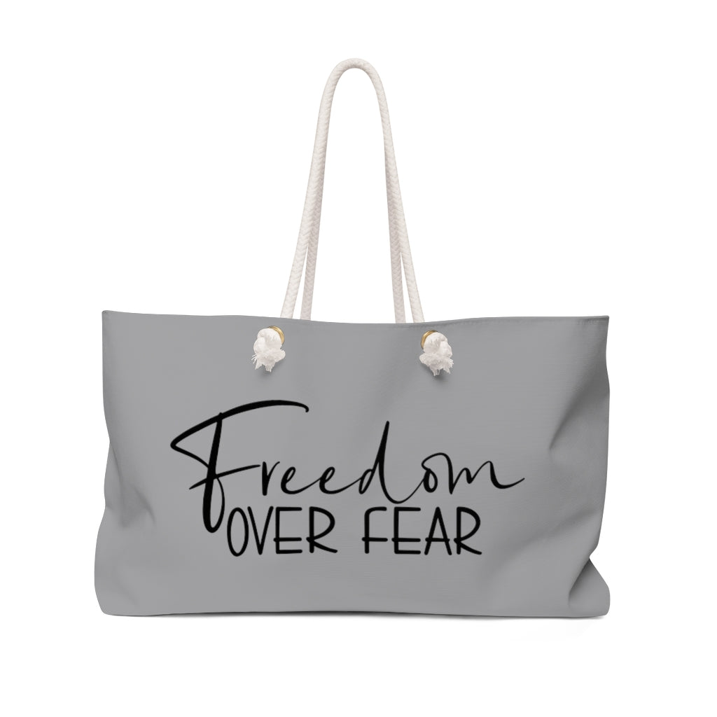 Freedom Over Fear Large Weekender Bag