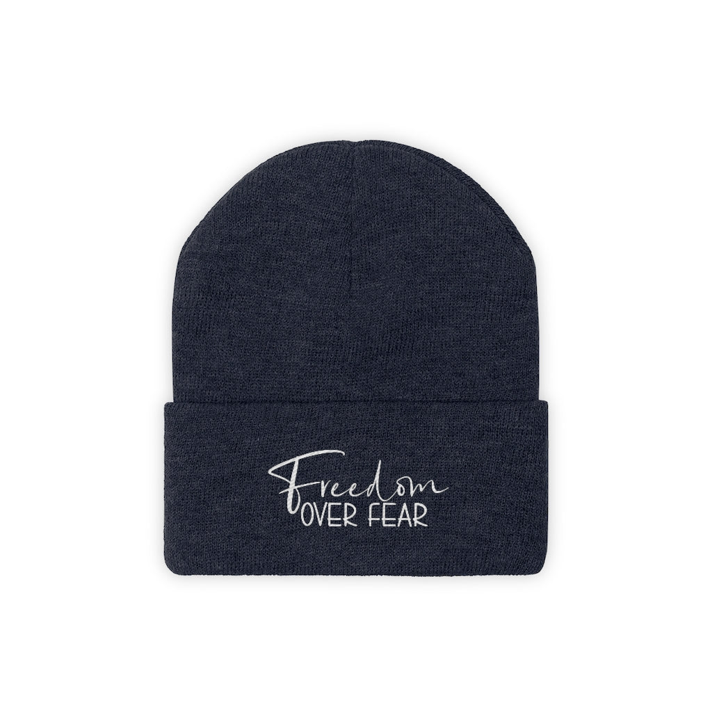 Freedom Over Fear Unisex Knit Beanie