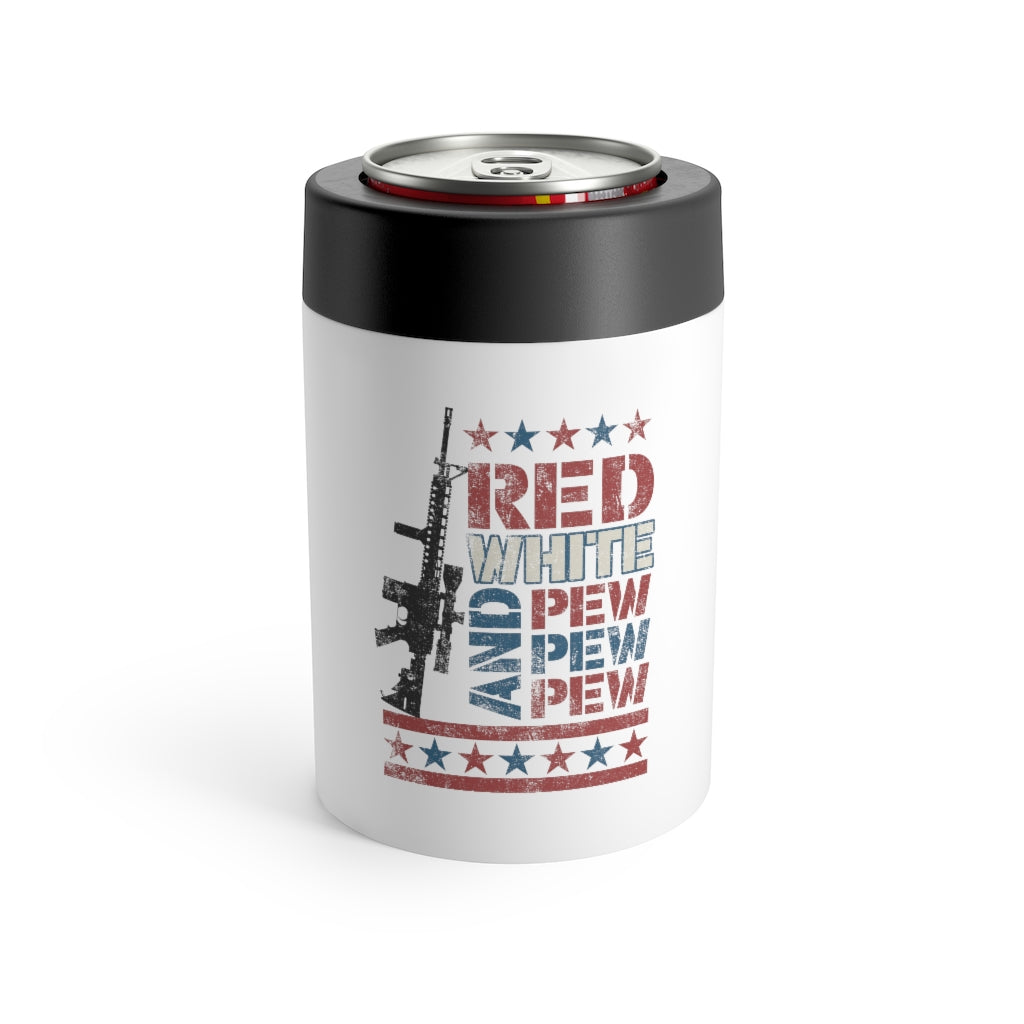 Red, White and Pew Pew Pew Can Holder