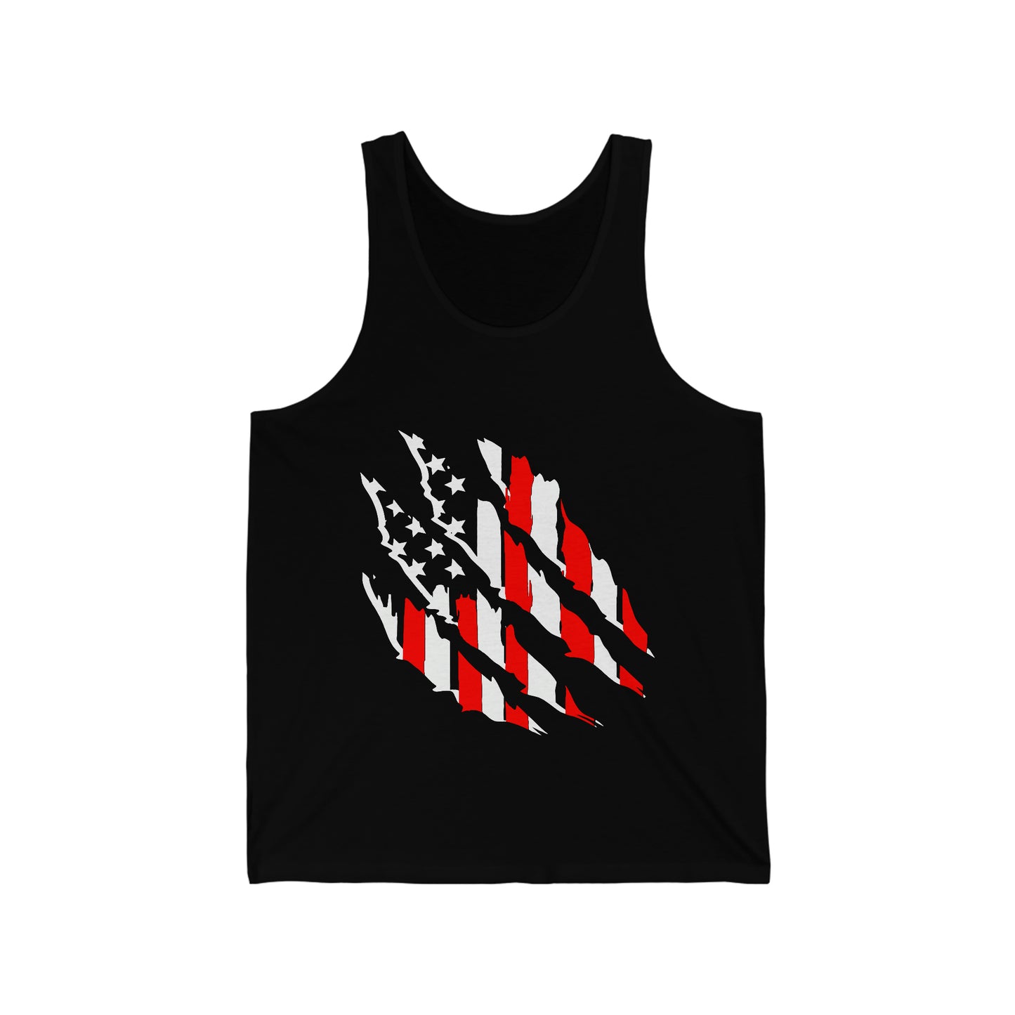 Tattered American Flag Unisex Jersey Tank