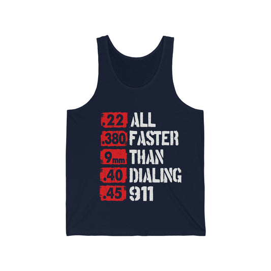 All Faster Than 911 Unisex Jersey Tank