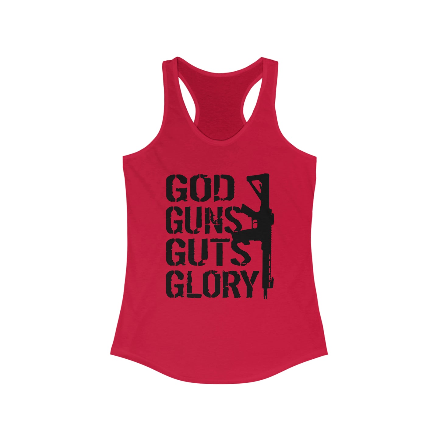 God Guns Guts Glory Women's Racerback Tank