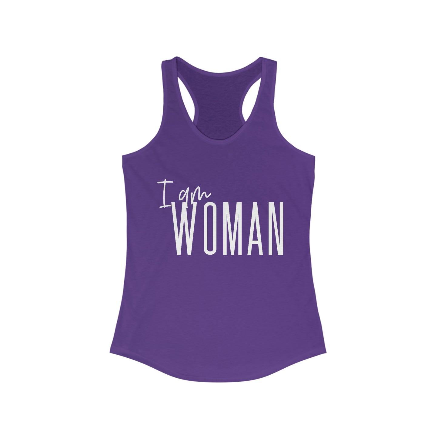 I am WOMAN Racerback Tank