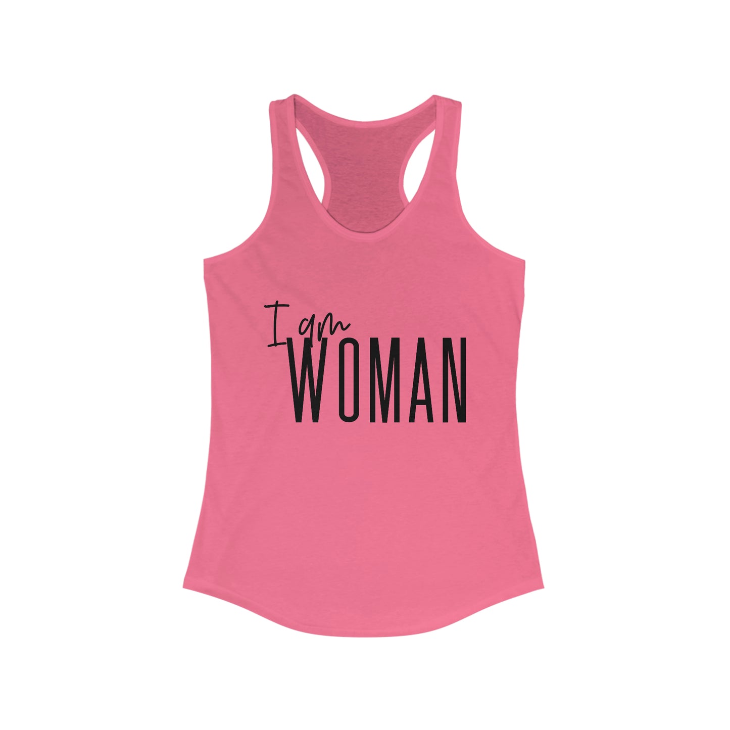 I am WOMAN Racerback Tank