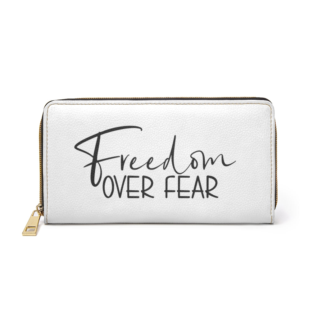 Freedom Over Fear Zipper Wallet