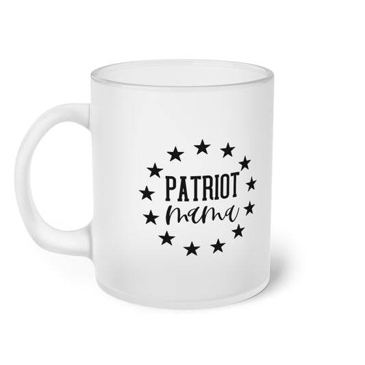 Patriot Mama Frosted Glass Mug