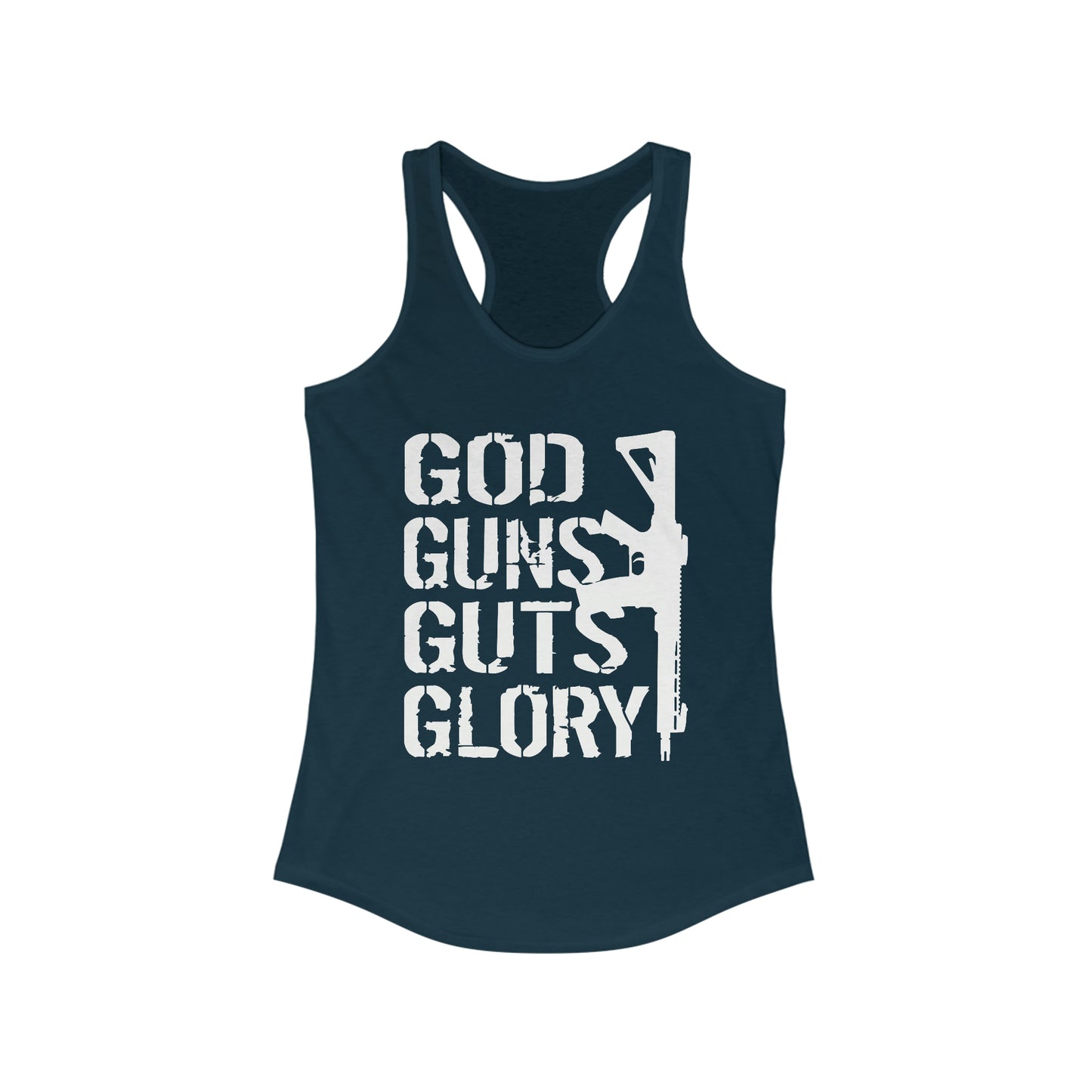 God Guns Guts Glory Women's Racerback Tank