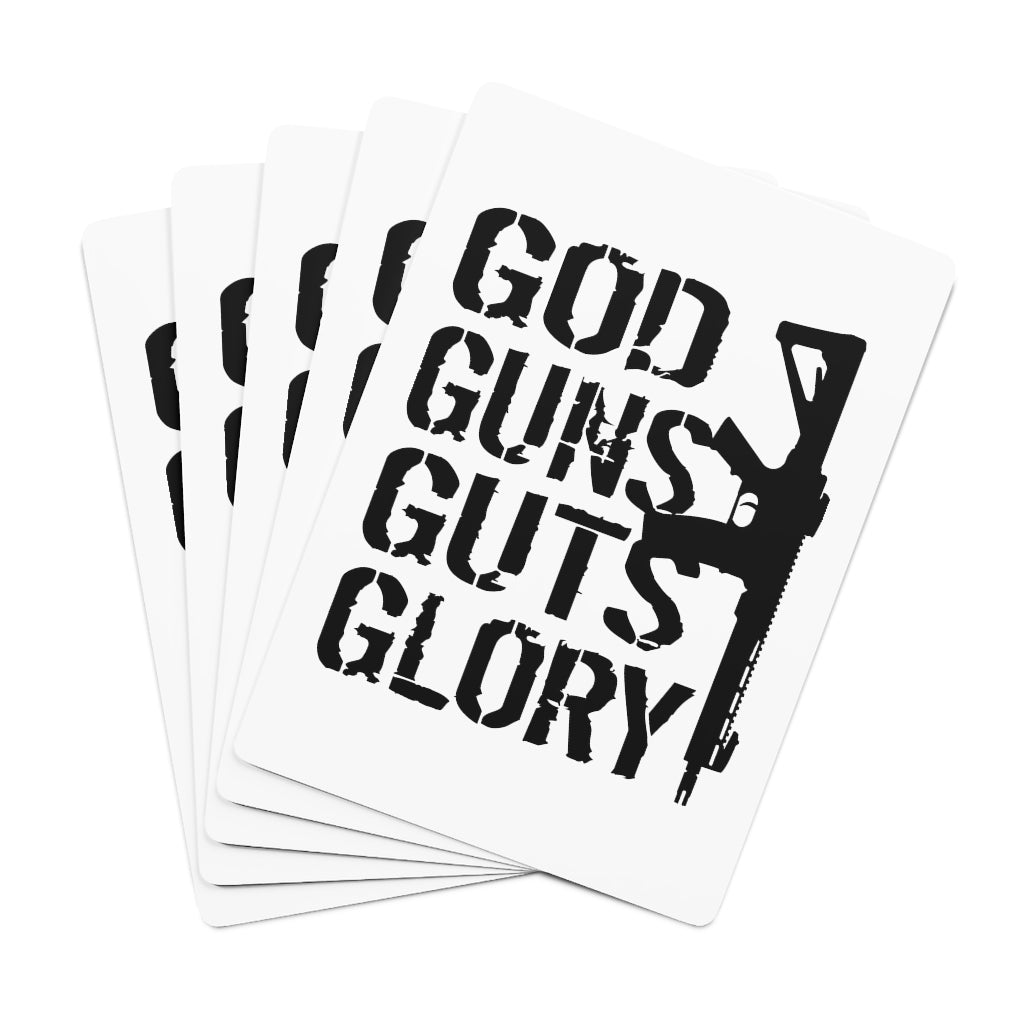 God Guns Guts and Glory Custom Poker Cards