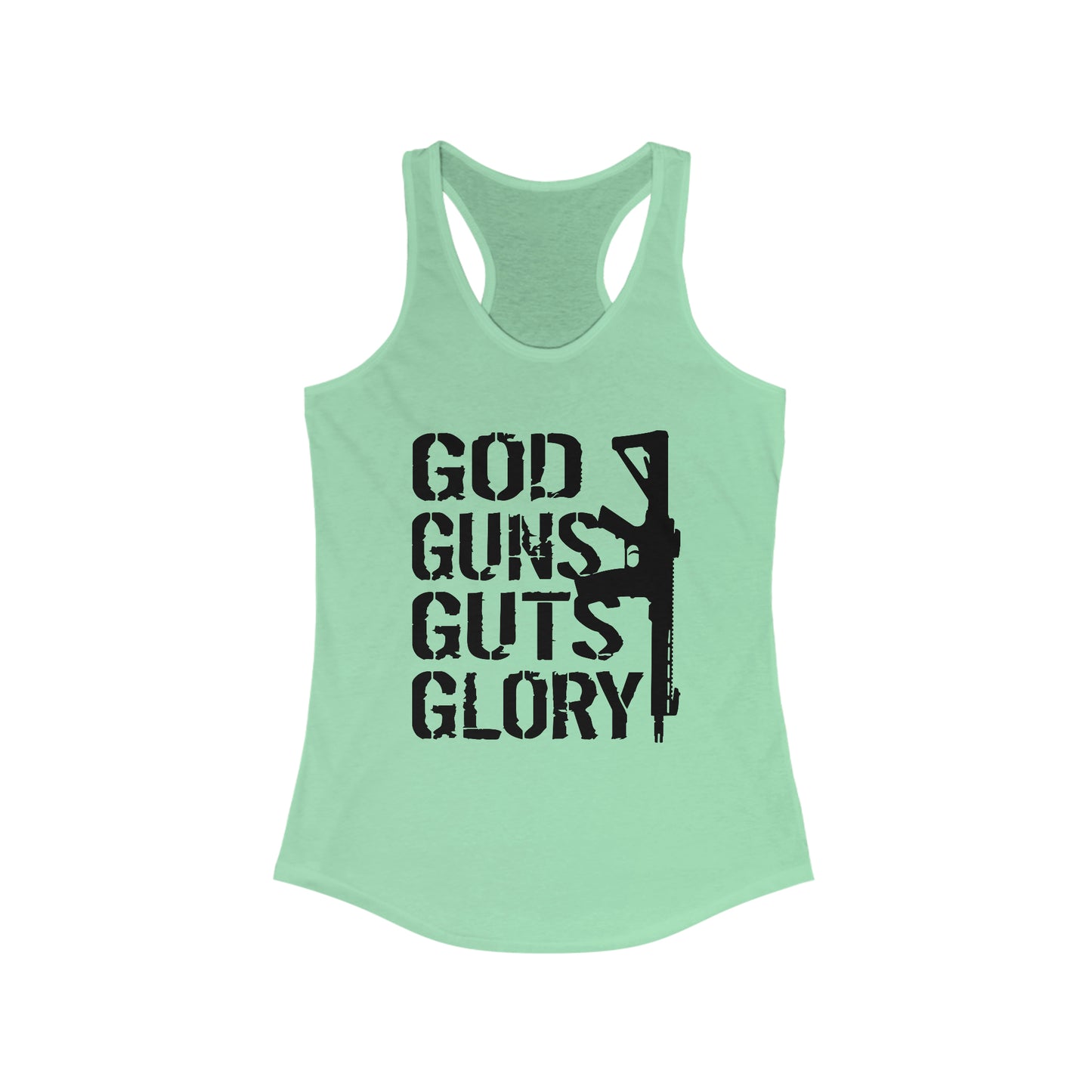 God Guns Guts Glory Women's Racerback Tank