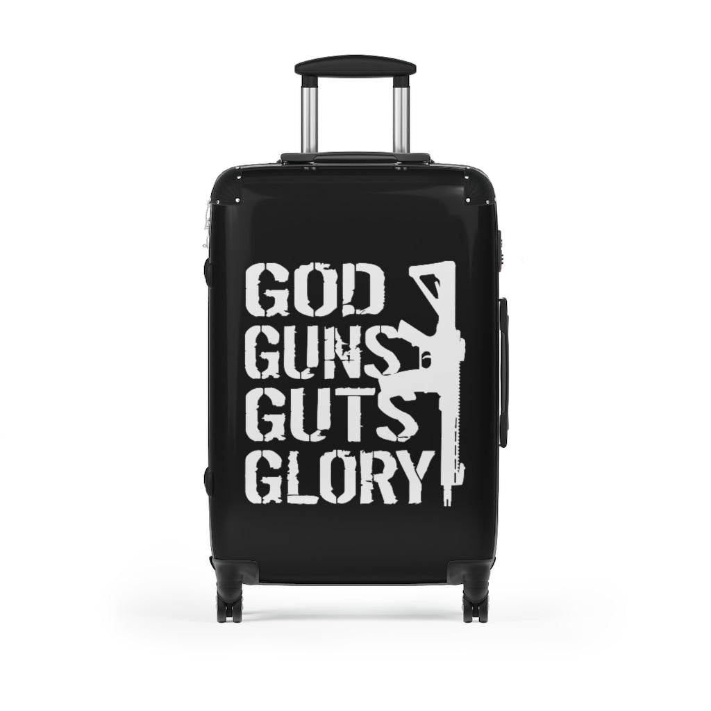 God Guns Guts Glory Suitcases