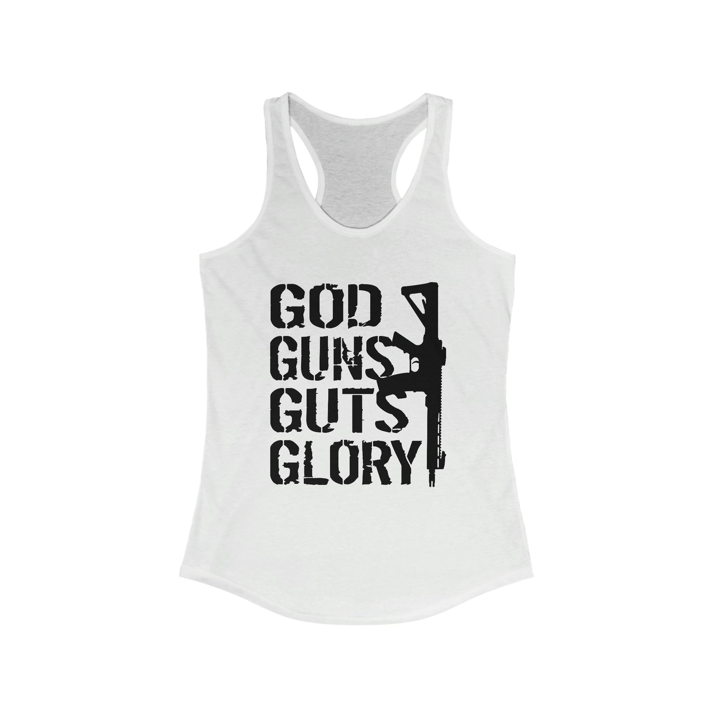 God Guns Guts Glory Women's Racerback Tank