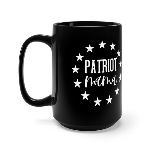 Patriot Mama Black Mug 15oz