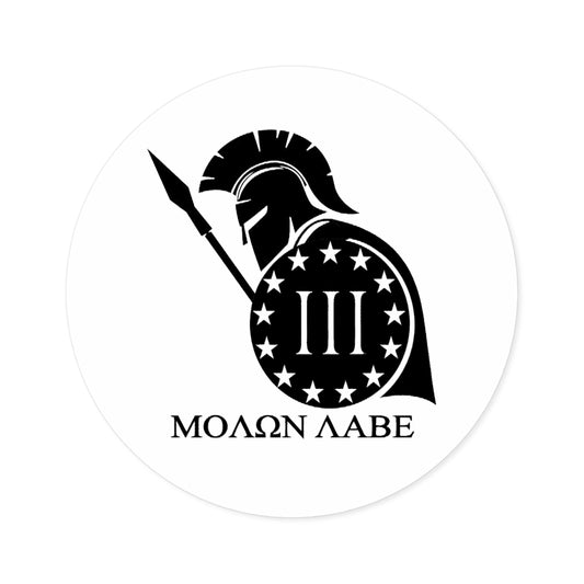 Molon Labe / Moaon Aabe Round Stickers, Indoor\Outdoor