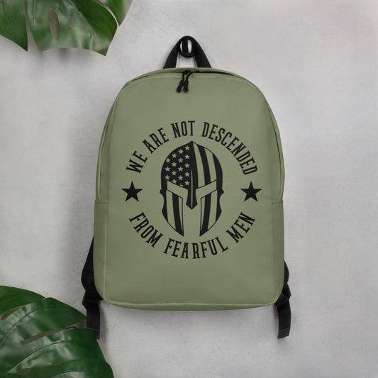 We Are Not Descended From Fearful Men Minimalist Backpack