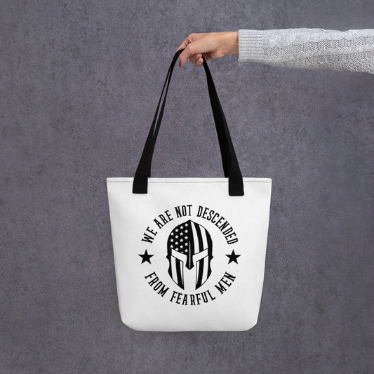 We Are Not Descended From Fearful Men Tote bag