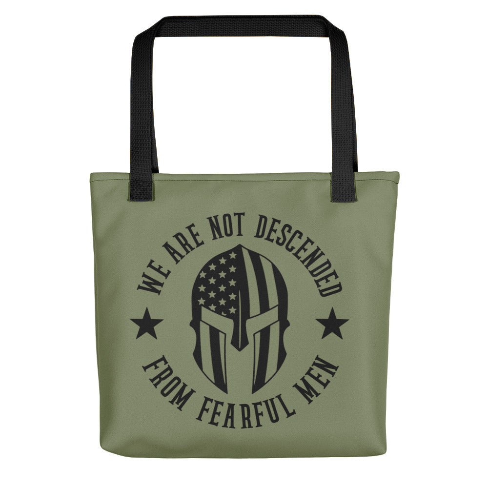 We Are Not Descended From Fearful Men Tote bag