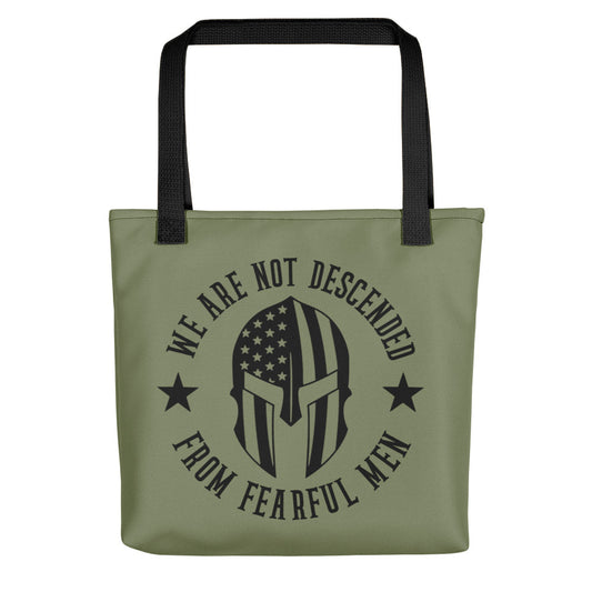 We Are Not Descended From Fearful Men Tote bag