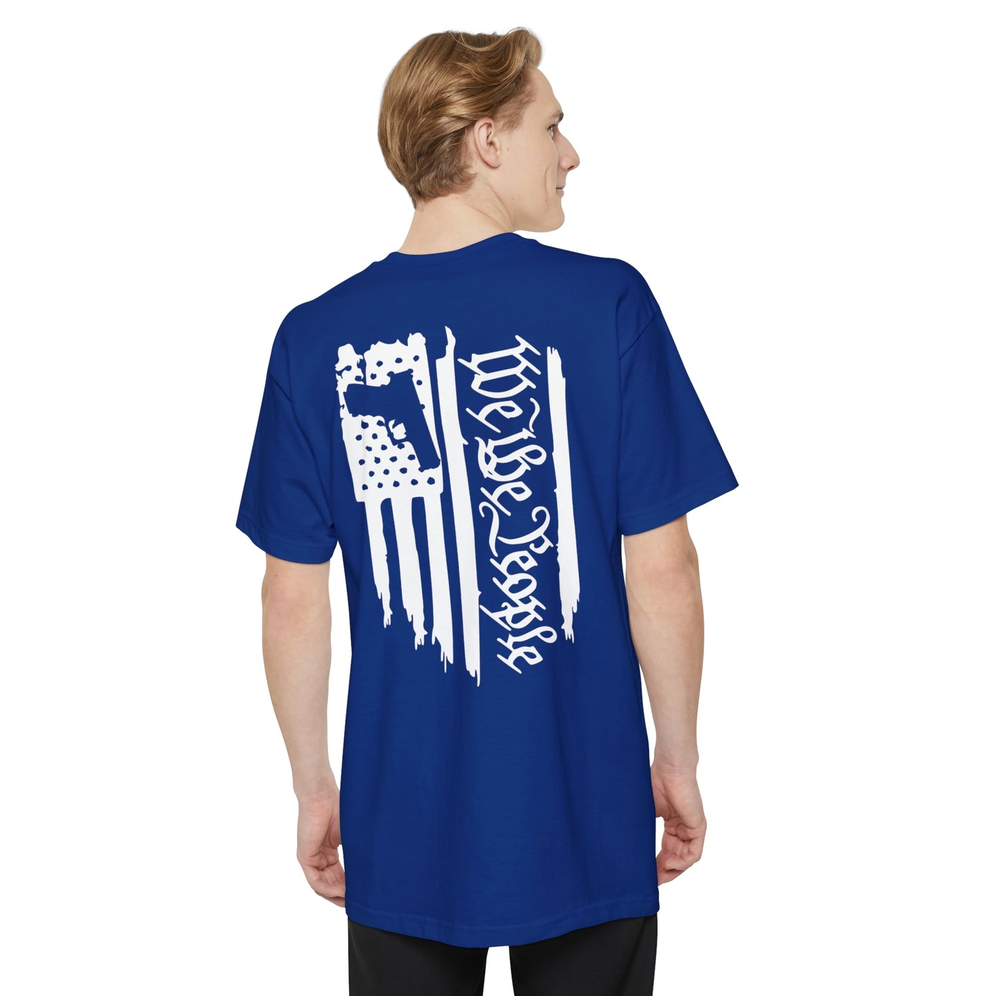 We The People Tattered Flag With Handgun Cutout (BIG AND TALL SIZES)