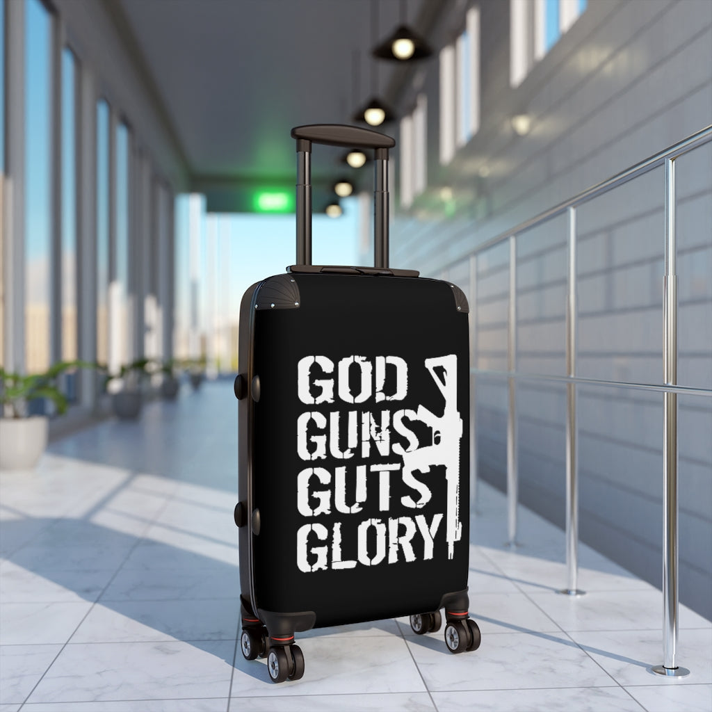 God Guns Guts Glory Suitcases