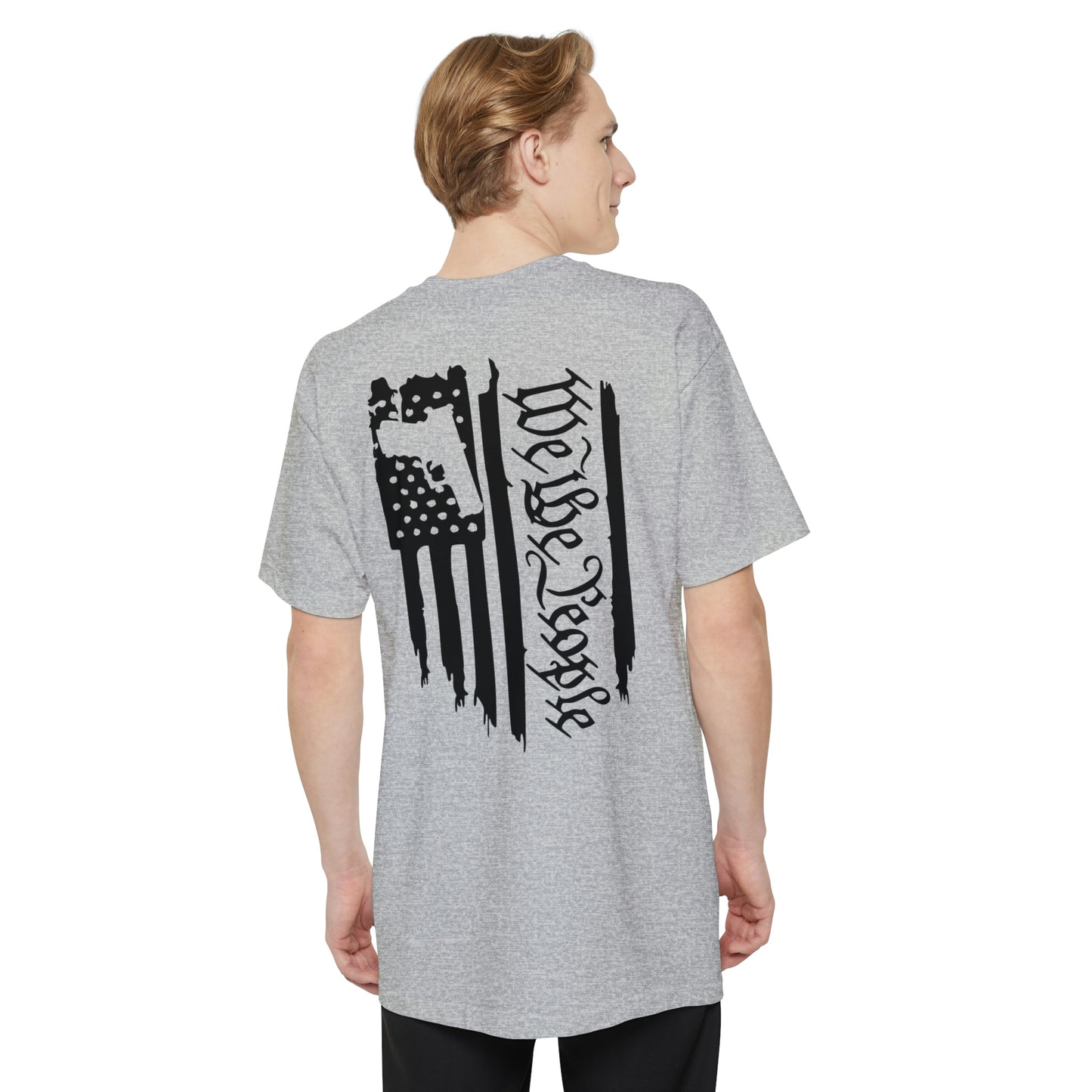 We The People Tattered Flag With Handgun Cutout (BIG AND TALL SIZES)