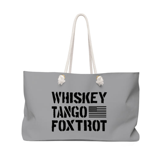 Whiskey Tango Foxtrot Large Weekender Bag