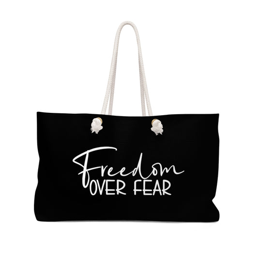 Freedom Over Fear Large Weekender Bag