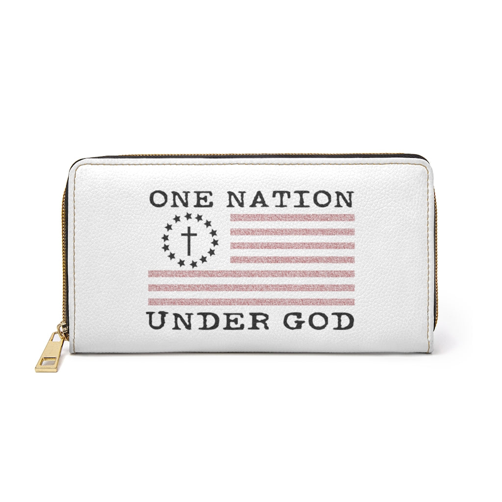 One Nation Under God Zipper Wallet