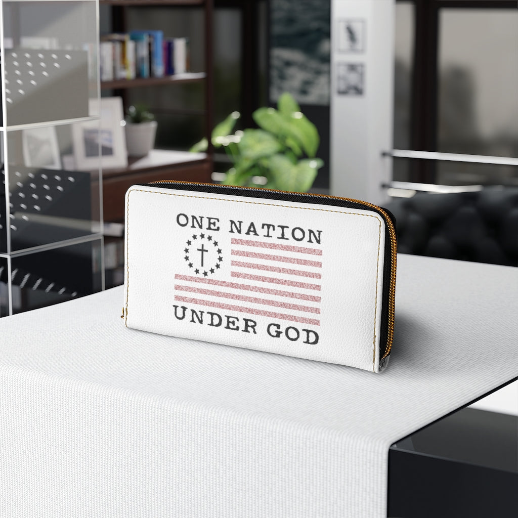 One Nation Under God Zipper Wallet