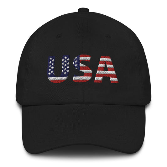 USA Flag Unisex Embroidered Hat