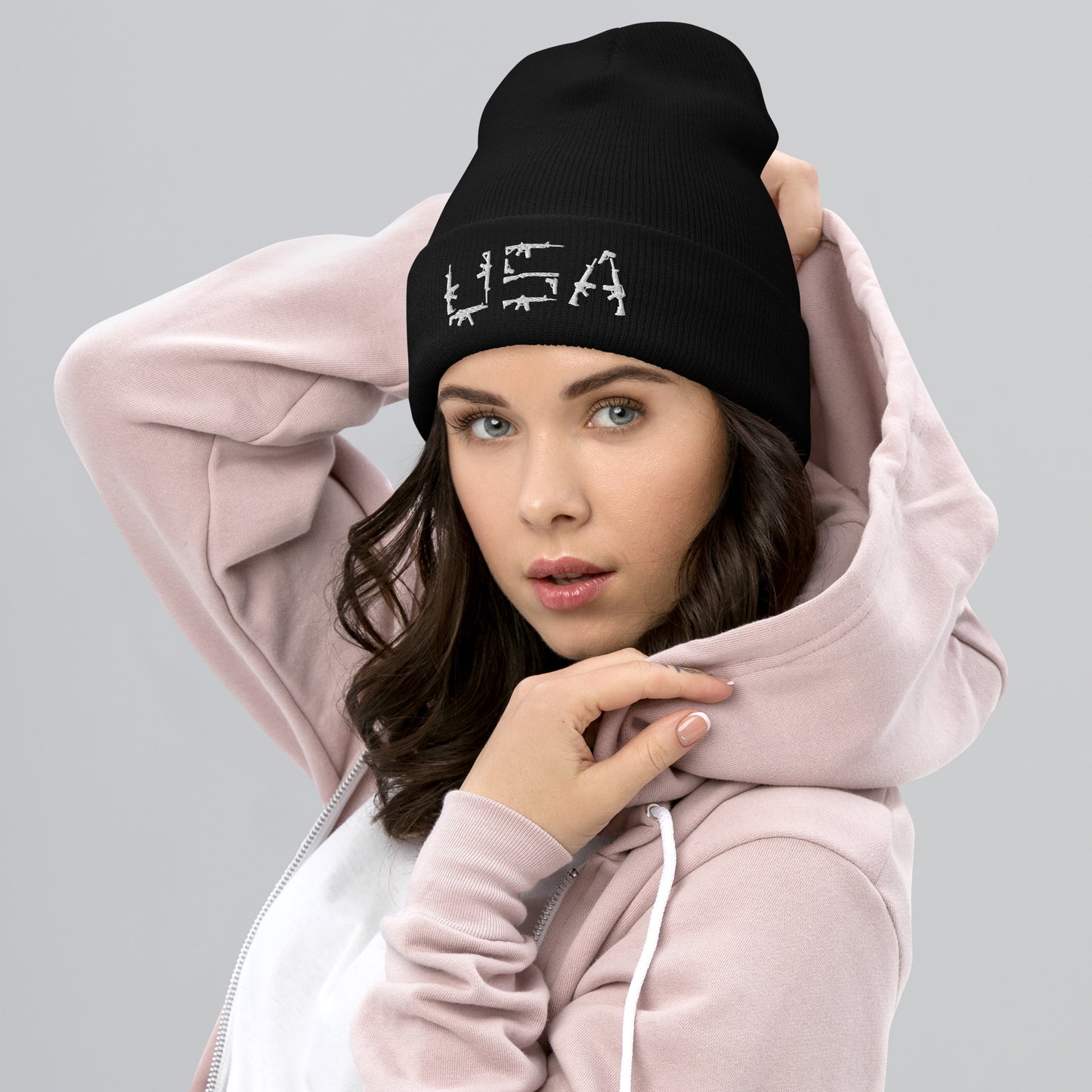 USA Firearm Cuffed Beanie