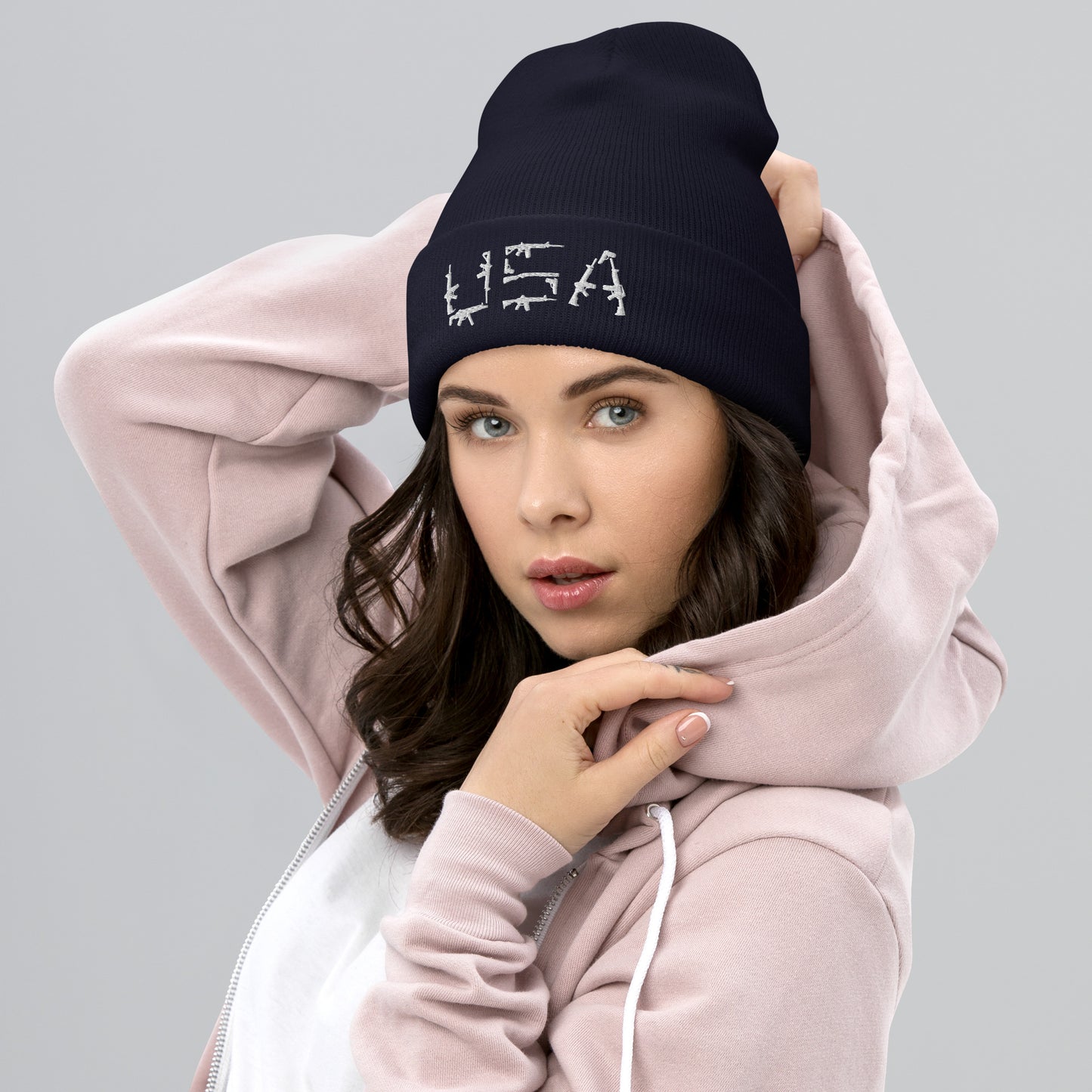 USA Firearm Cuffed Beanie