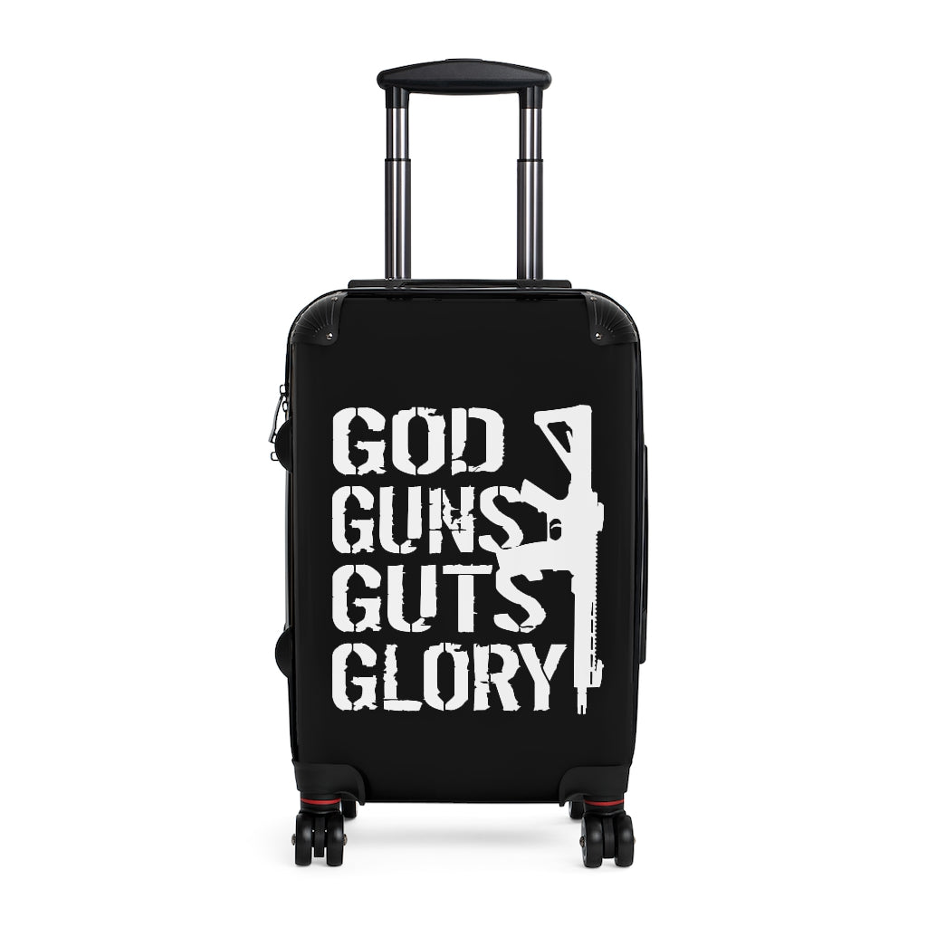 God Guns Guts Glory Suitcases