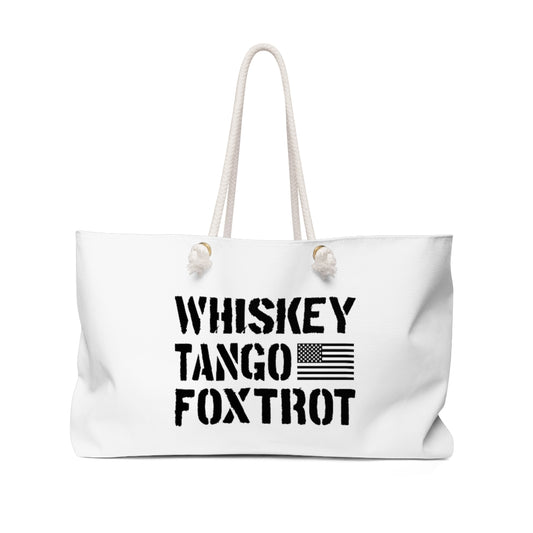 Whiskey Tango Foxtrot Large Weekender Bag