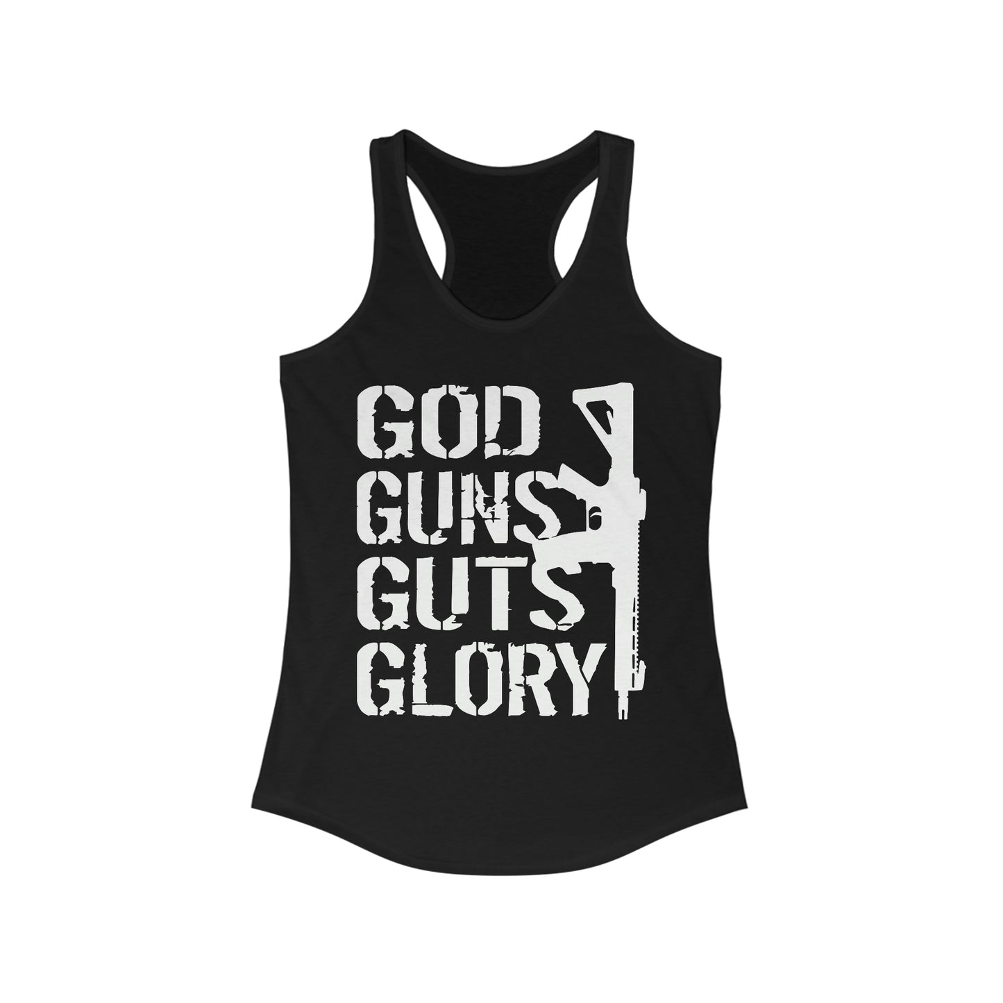 God Guns Guts Glory Women's Racerback Tank