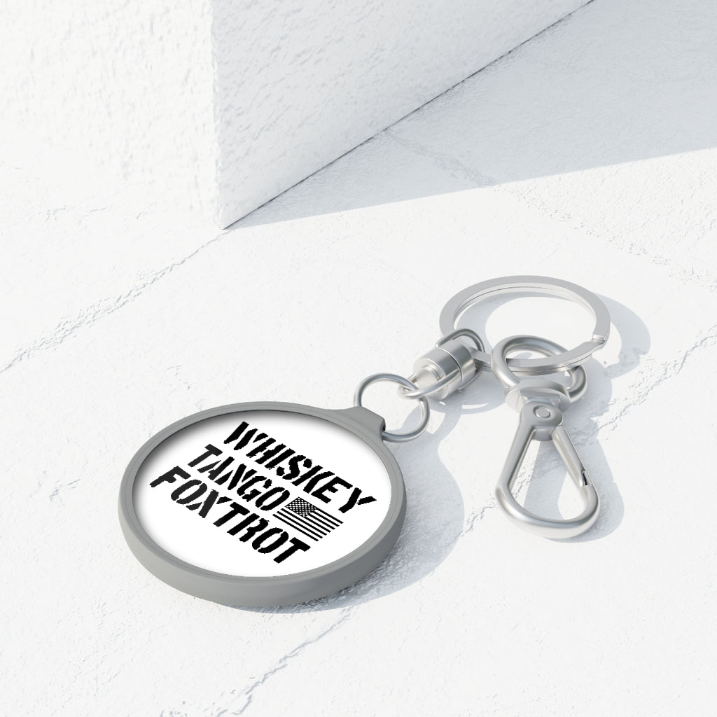 Whiskey Tango Foxtrot Keyring Tag