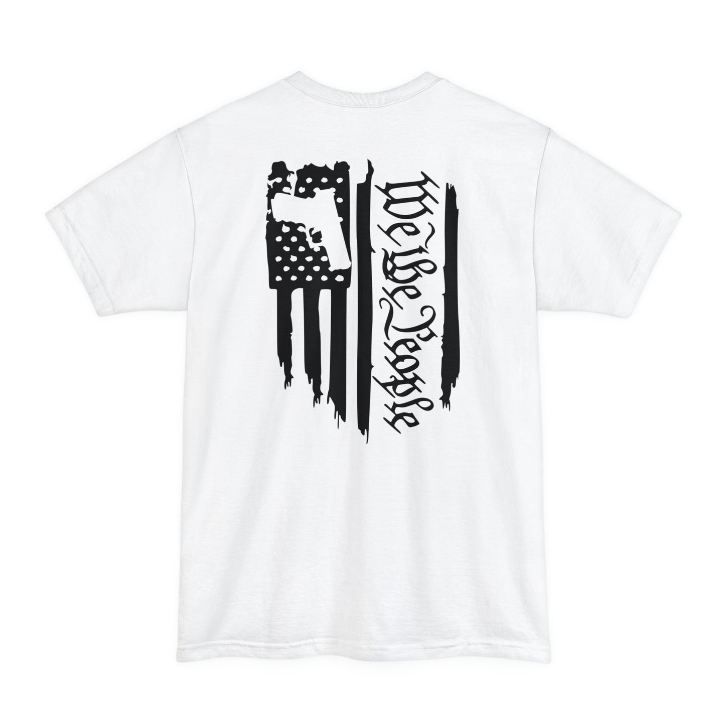 We The People Tattered Flag With Handgun Cutout (BIG AND TALL SIZES)