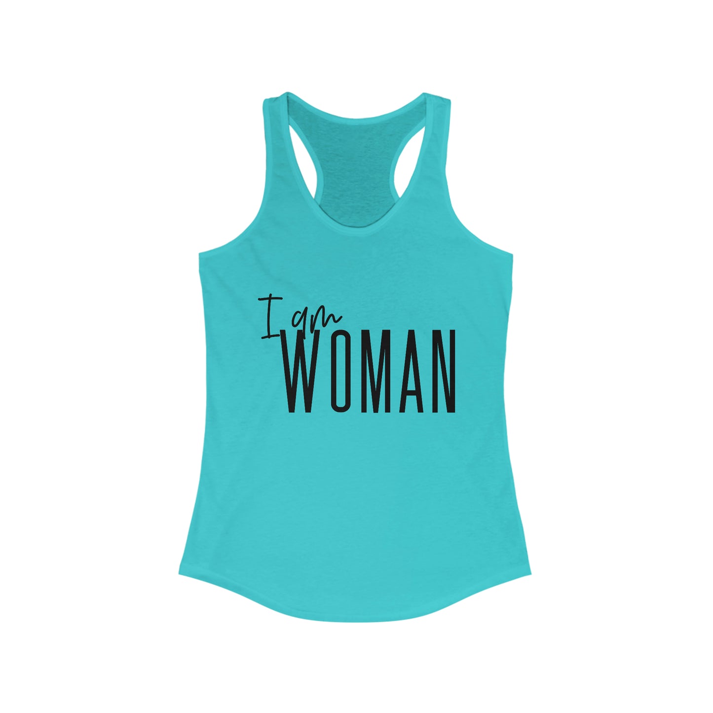 I am WOMAN Racerback Tank