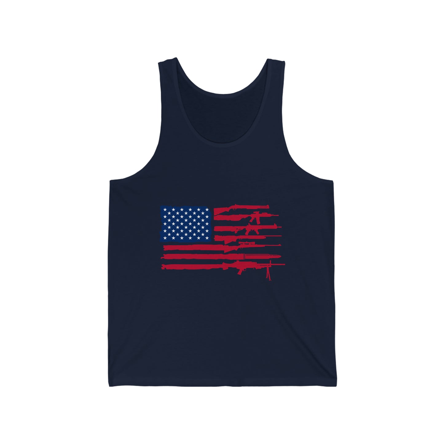 Mens Firearms Flag  Jersey Tank