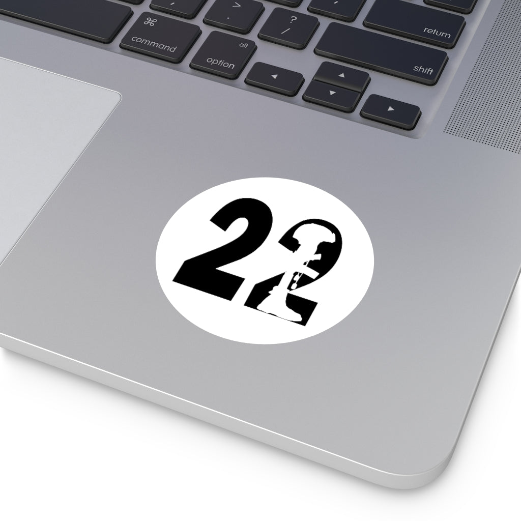 22 A Day End Veteran Suicide Round Stickers, Indoor\Outdoor