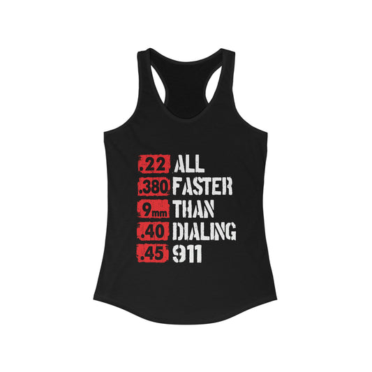 All Faster Than 911 Women's Racerback Tank