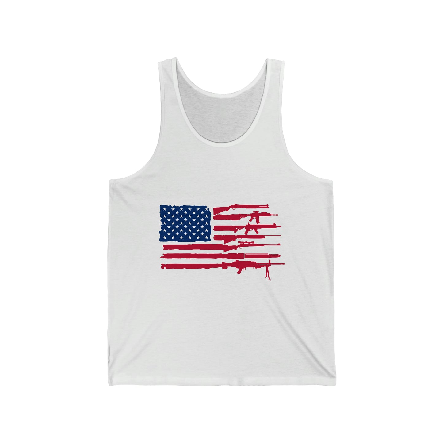 Mens Firearms Flag  Jersey Tank