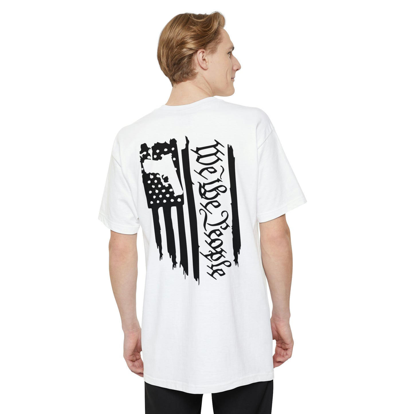 We The People Tattered Flag With Handgun Cutout (BIG AND TALL SIZES)