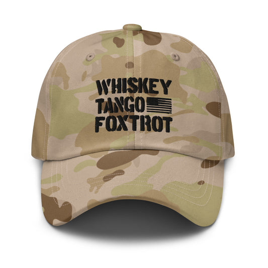 Whiskey Tango Foxtrot Embroidered MultiCam Camo Hat