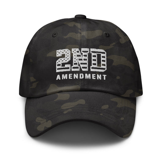 2nd Amendment Embroidered Unisex Multicam Camo Hat